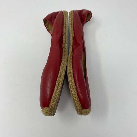christian louboutin leather slip on espadrille ballet flats - Picture 3 of 8